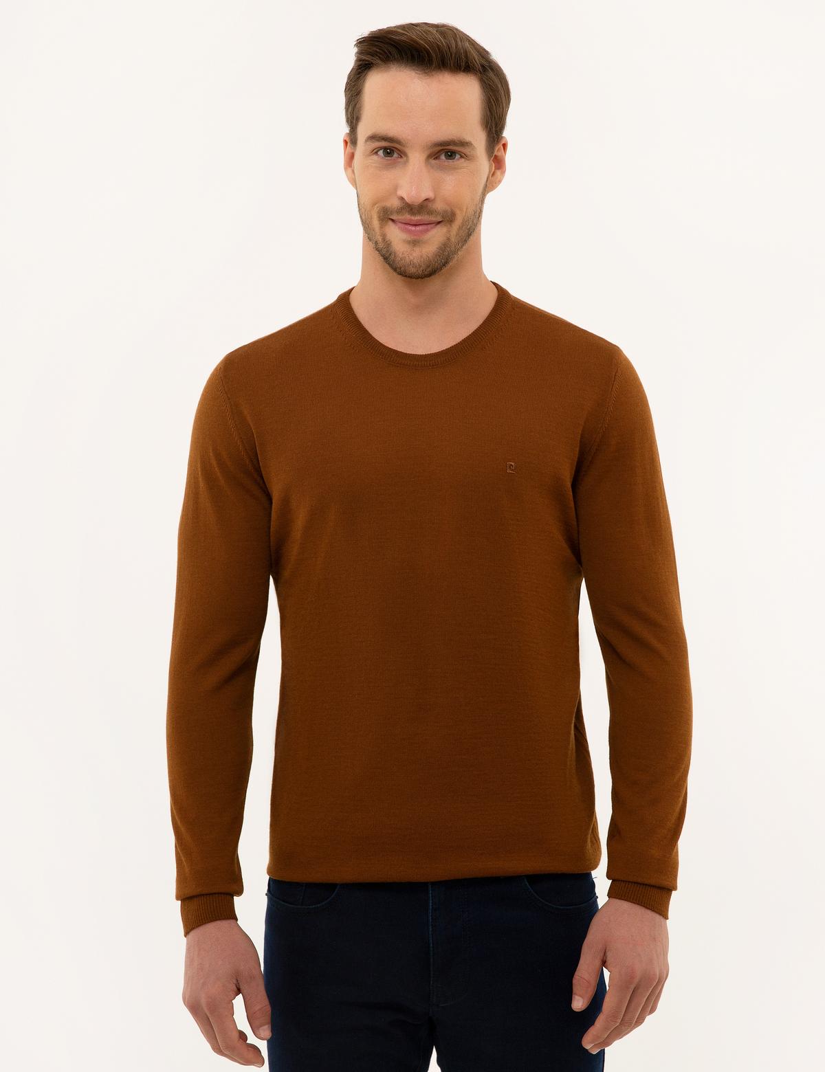 Taba Slim Fit Bisiklet Yaka Basic Triko Kazak