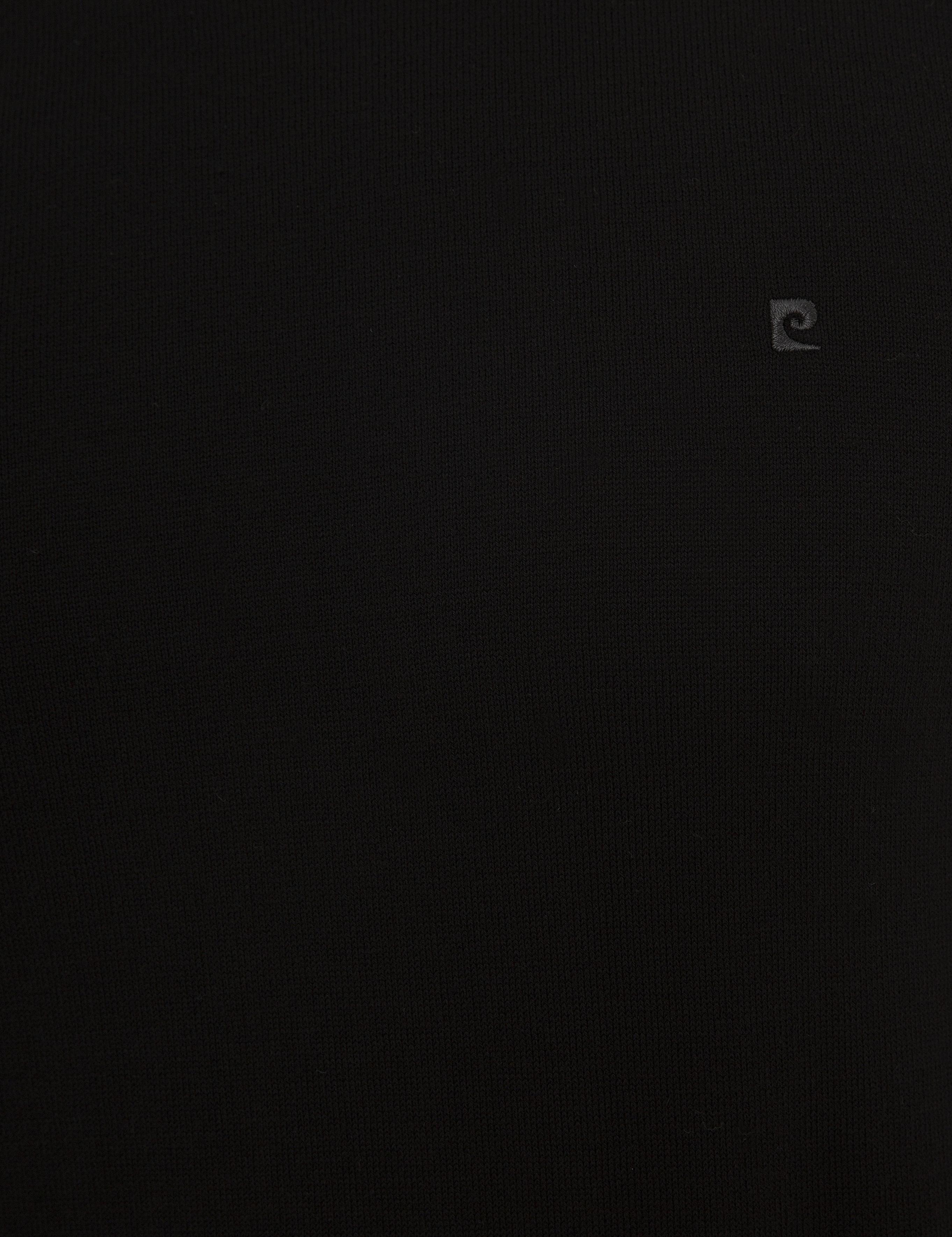 Siyah Slim Fit Yarım Balıkçı Yaka Basic Triko Kazak