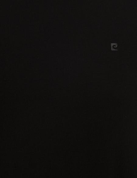 Siyah Slim Fit Yarım Balıkçı Yaka Basic Triko Kazak - 50230807011