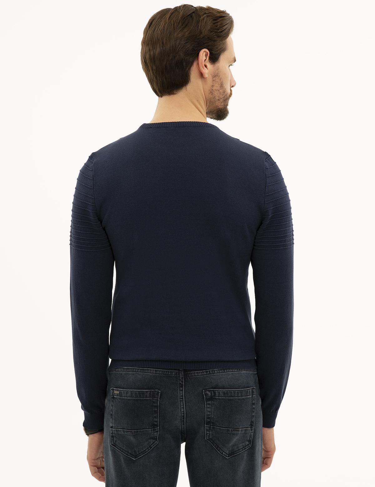 Lacivert Slim Fit Triko Kazak - 50233715007