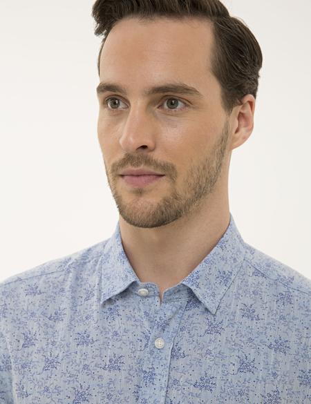 Açık Mavi Slim Fit Uzun Kollu Gömlek - 50221348007