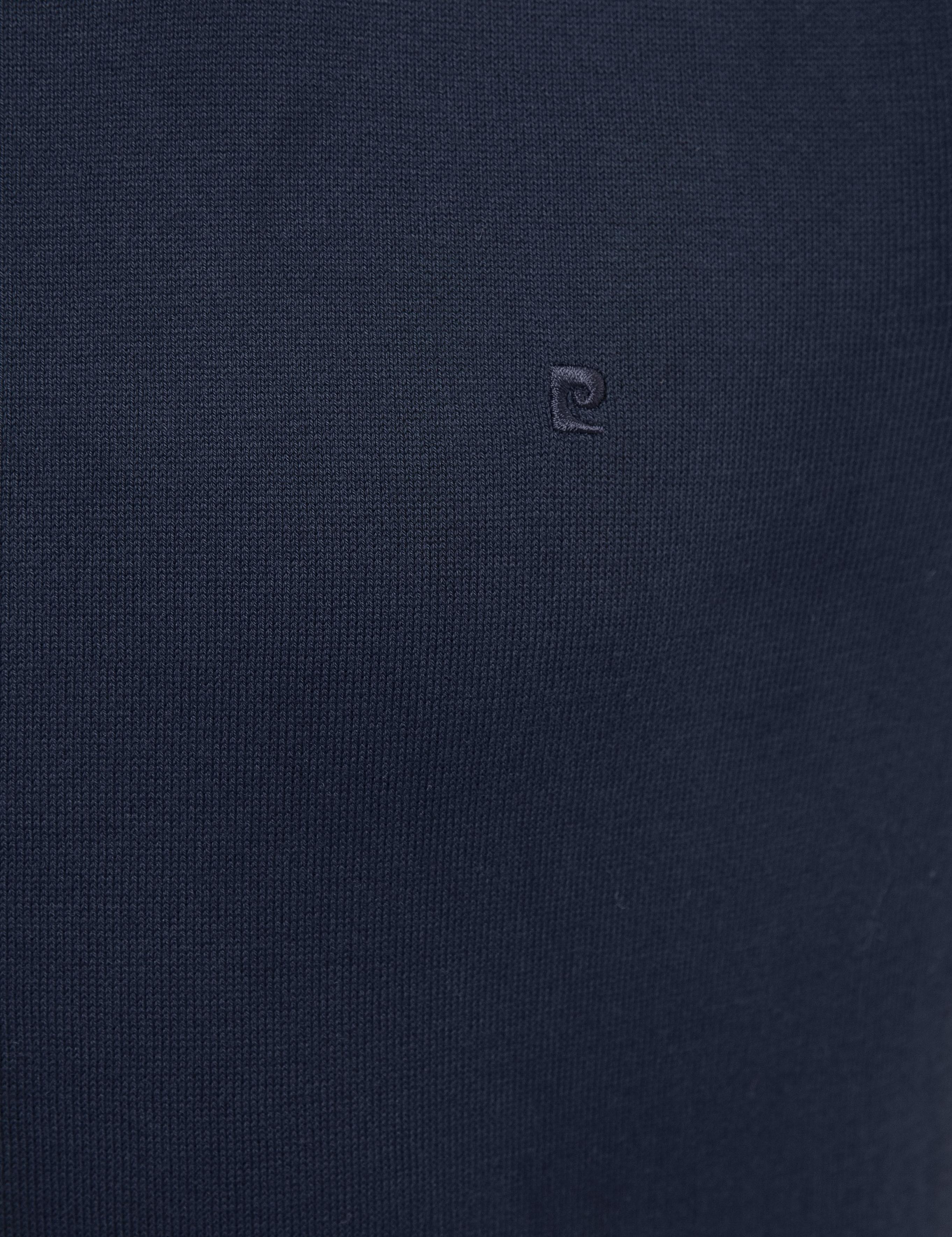 Lacivert Slim Fit Bisiklet Yaka Basic Triko Kazak