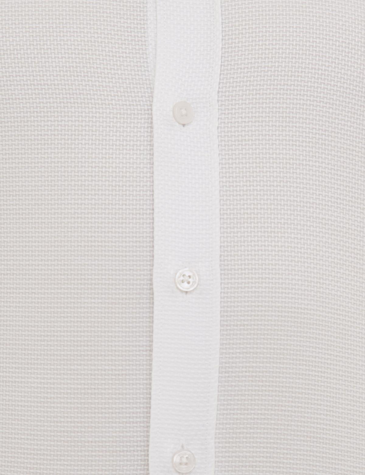 Beyaz Slim Fit Armürlü Gömlek - 50233547001