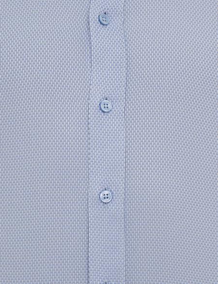 Koyu Mavi Slim Fit Armürlü Gömlek - 50233547028