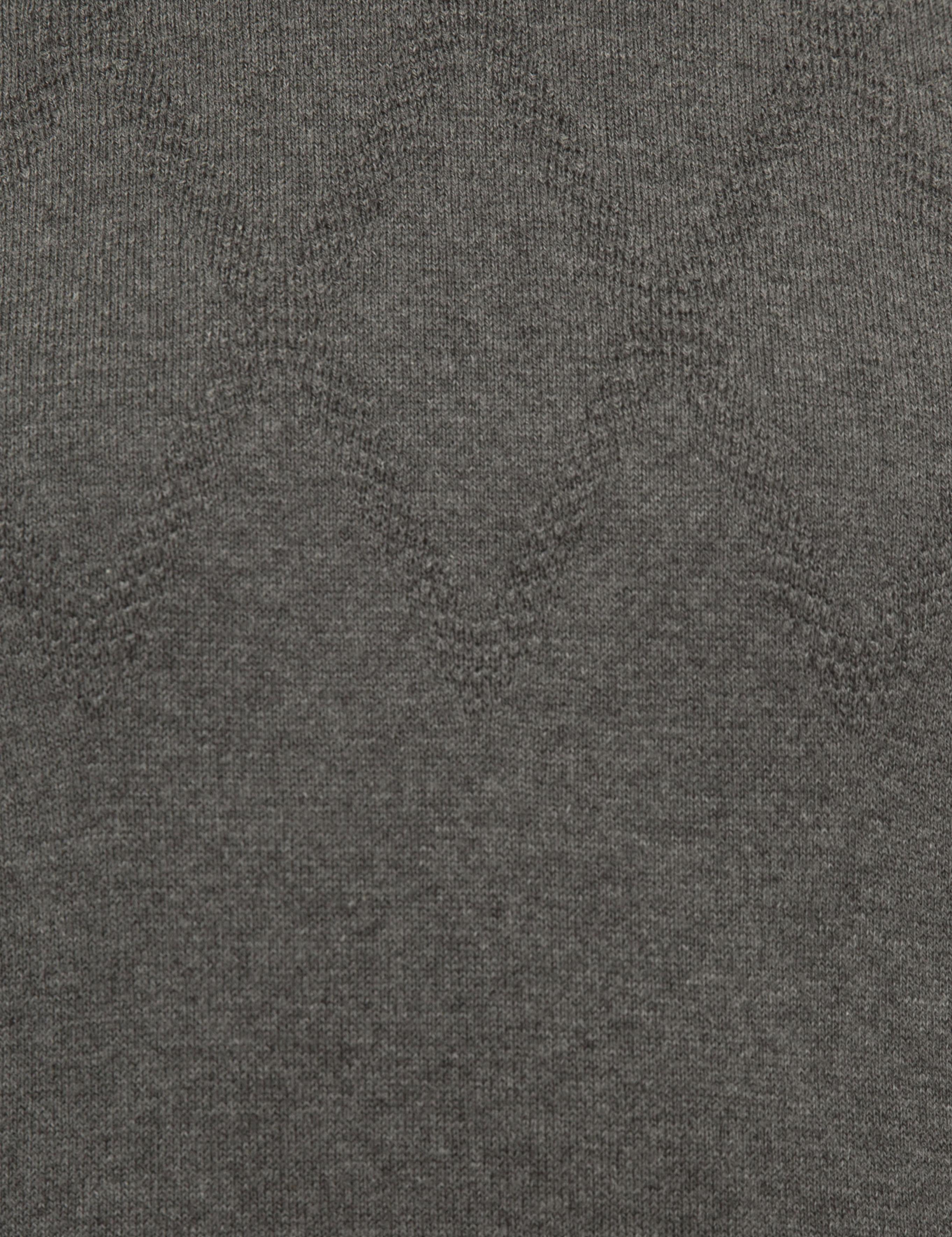 Gri Melanj Slim Fit Triko Kazak