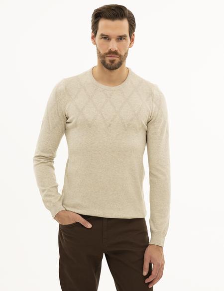 Kum Melanj Slim Fit Triko Kazak - 50233736023