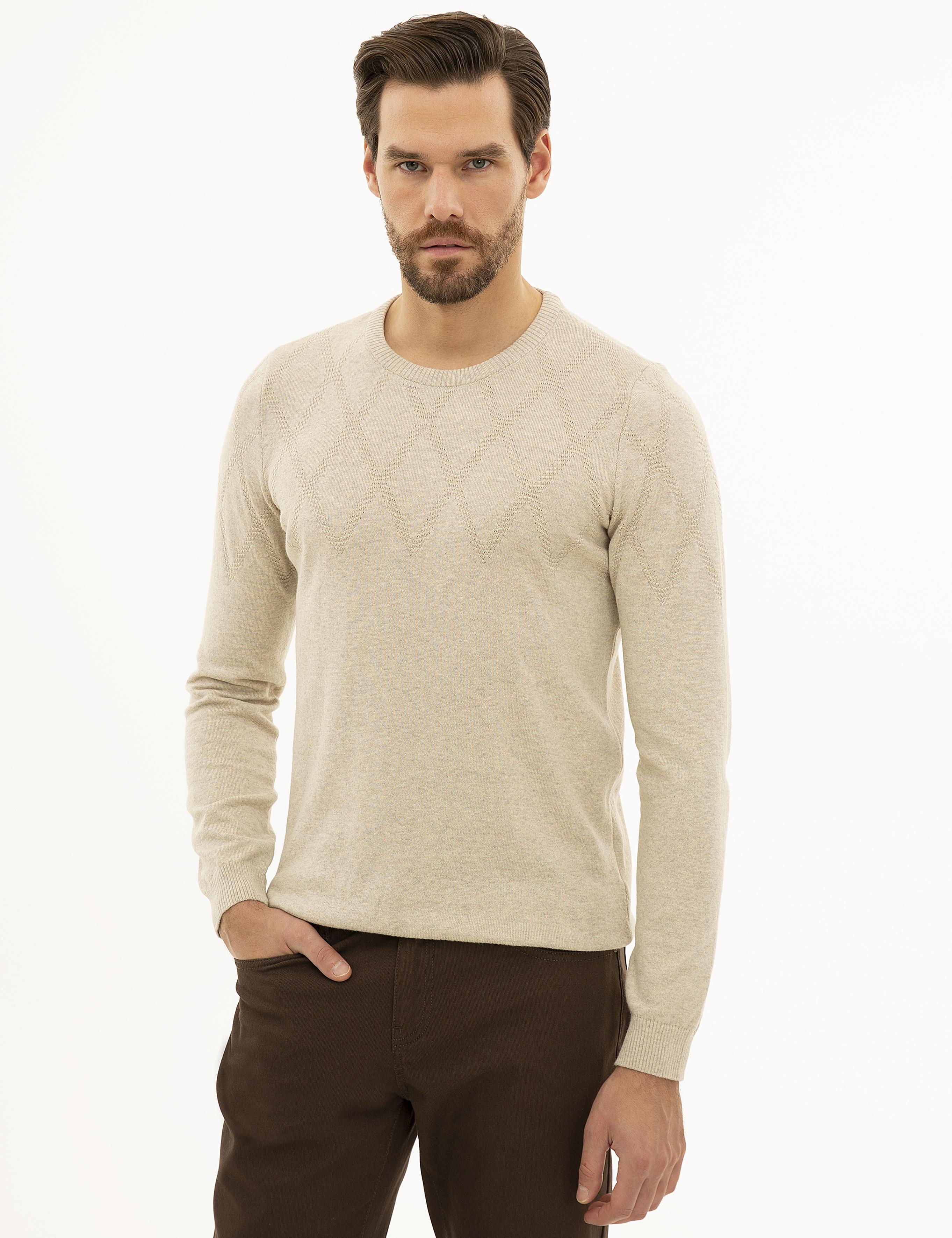 Kum Melanj Slim Fit Triko Kazak