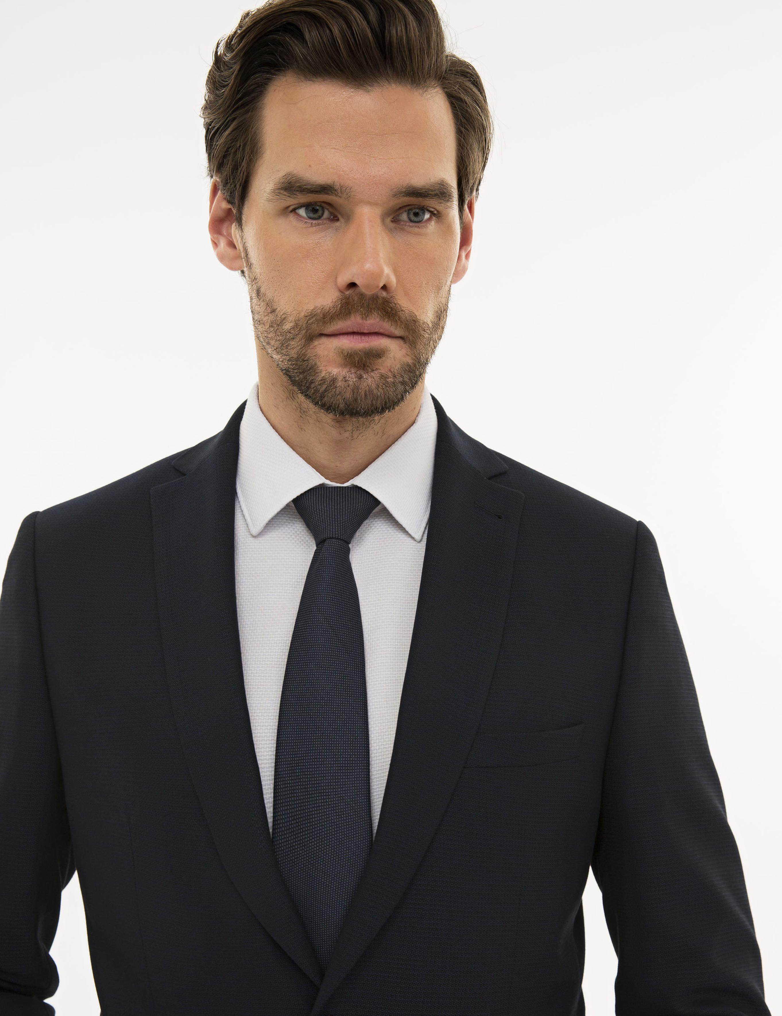 Lacivert Slim Fit Ceket