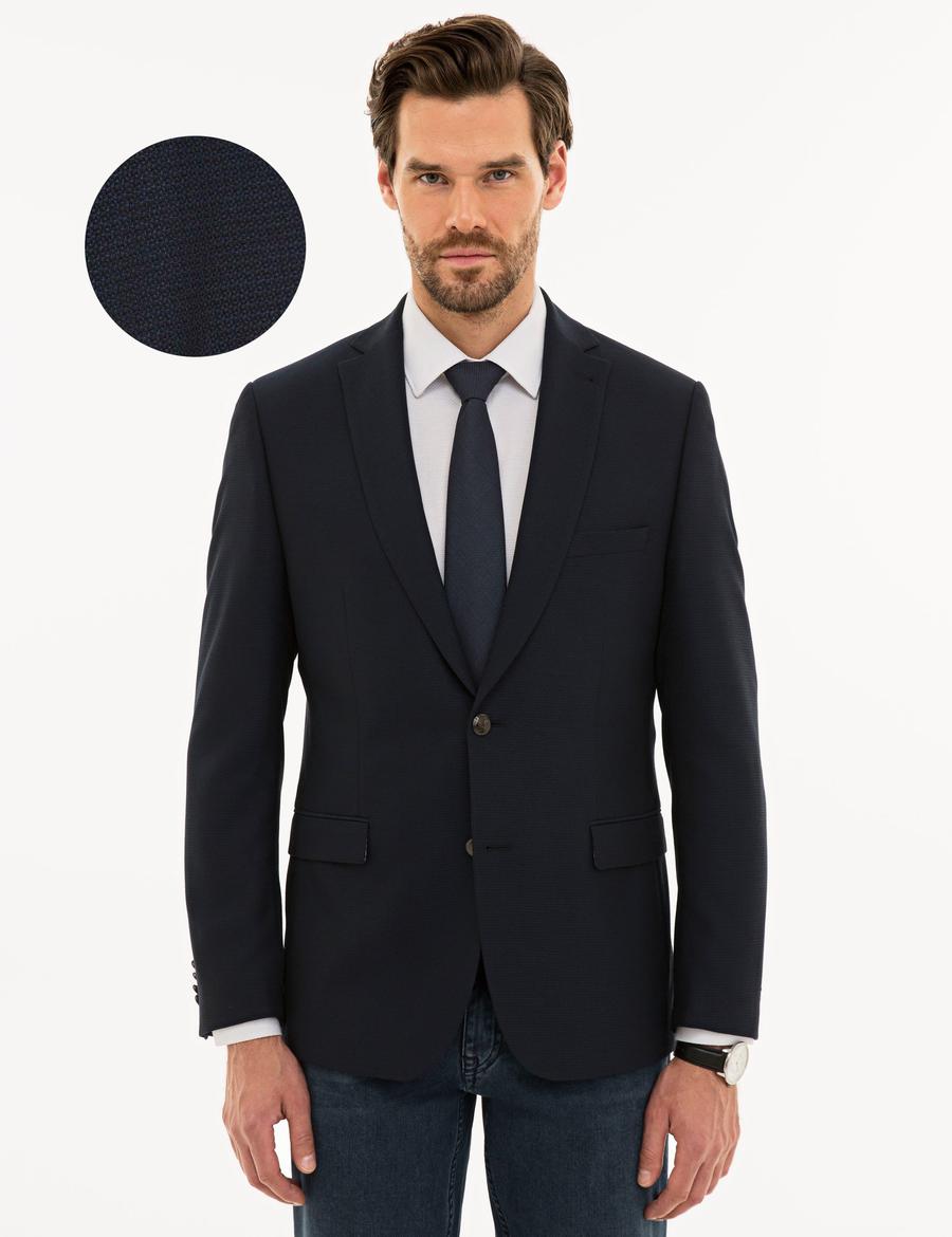 Lacivert Slim Fit Ceket