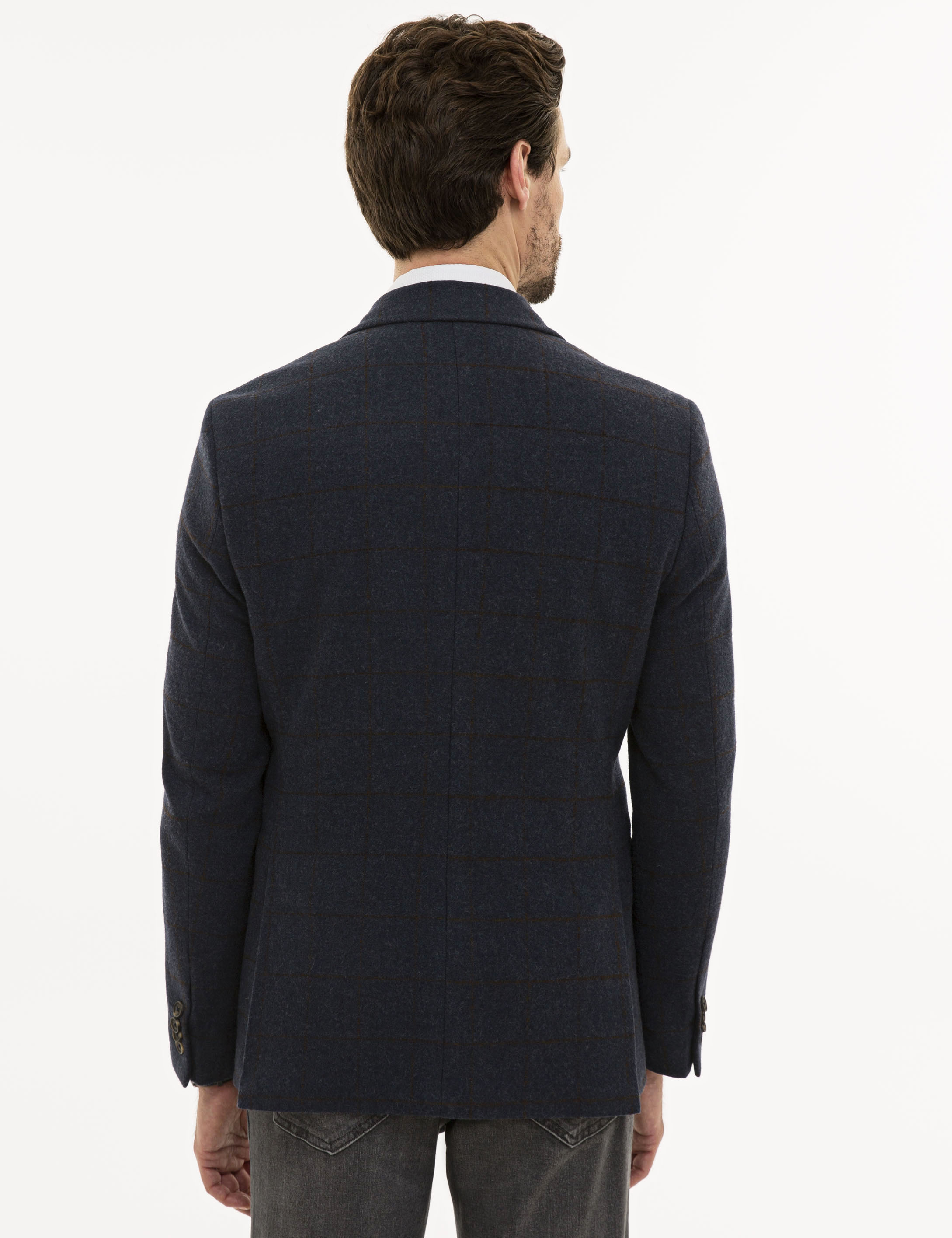 Lacivert Slim Fit Ceket - Image 4
