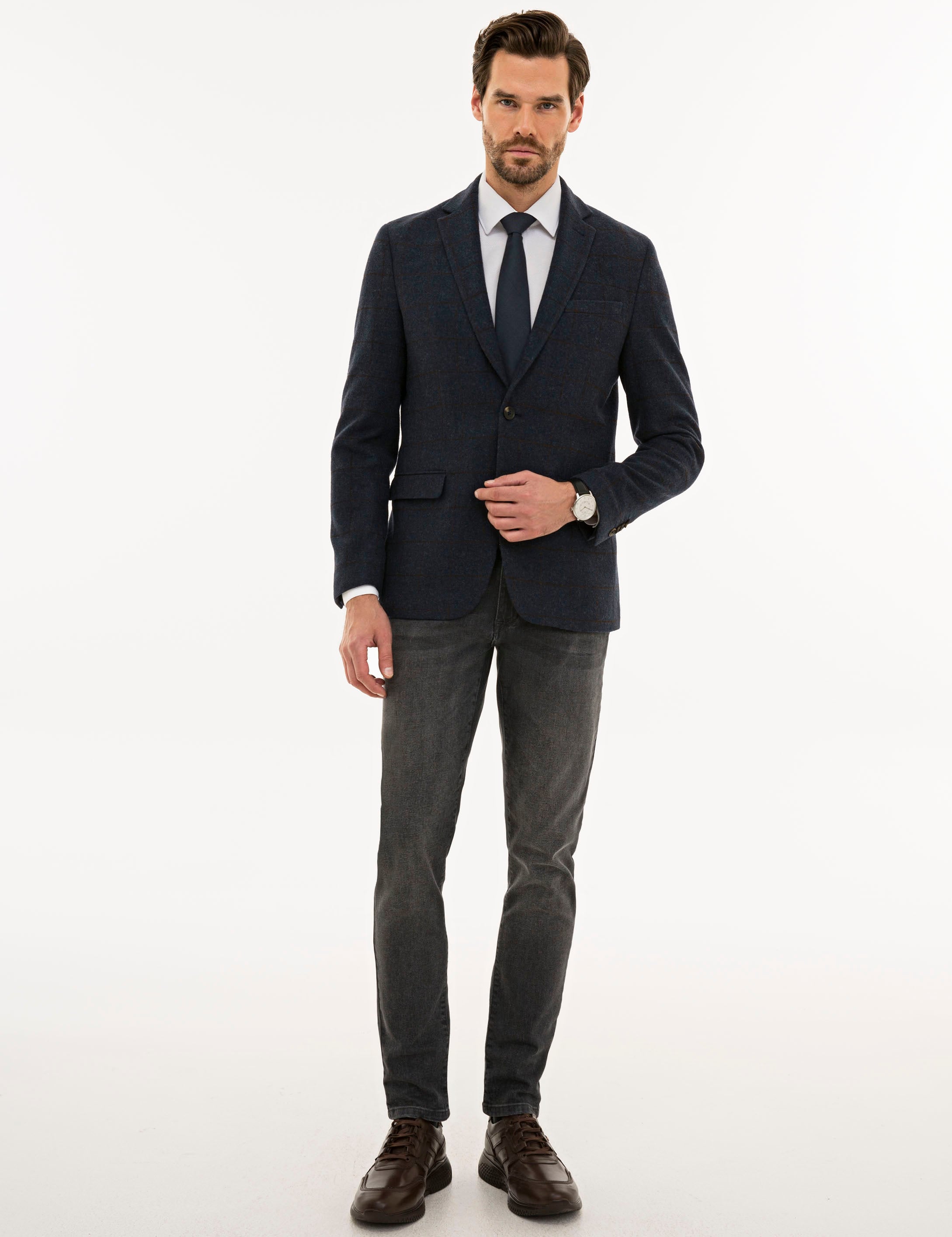 Lacivert Slim Fit Ceket