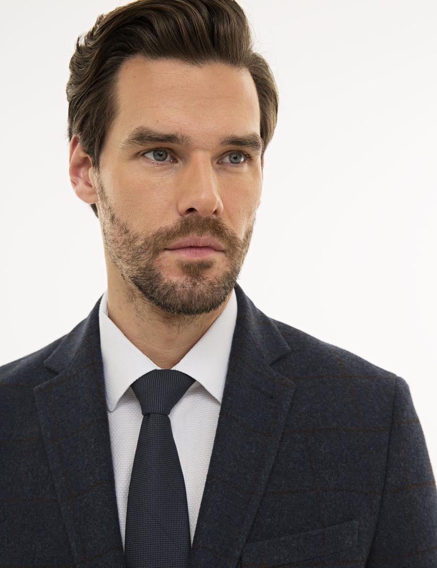 Lacivert Slim Fit Ceket