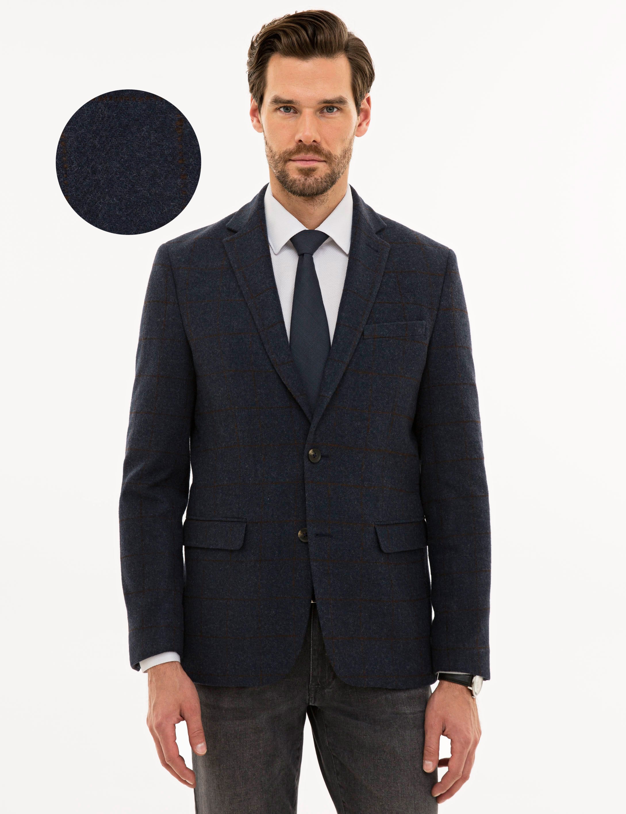 Lacivert Slim Fit Ceket