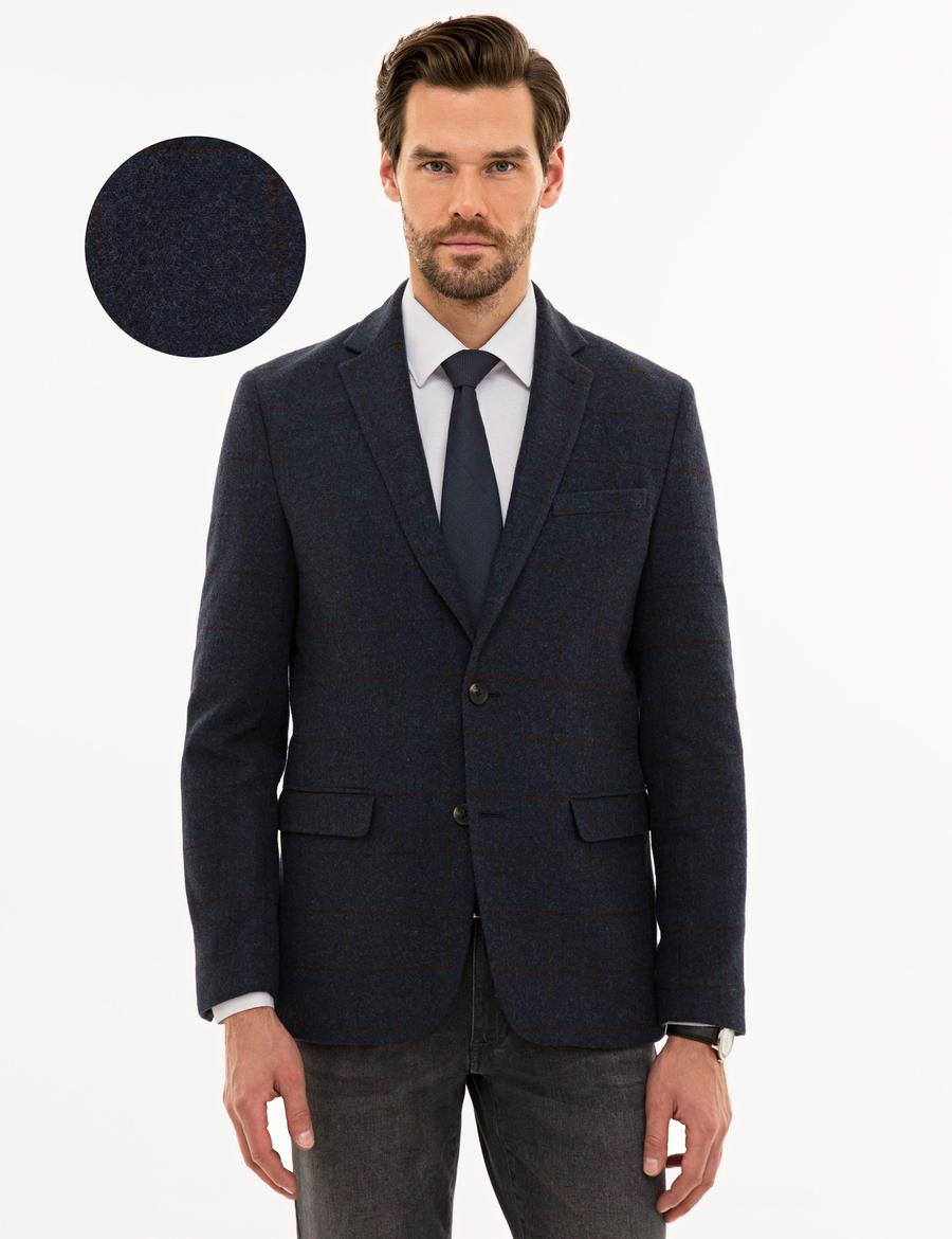 Lacivert Slim Fit Ceket