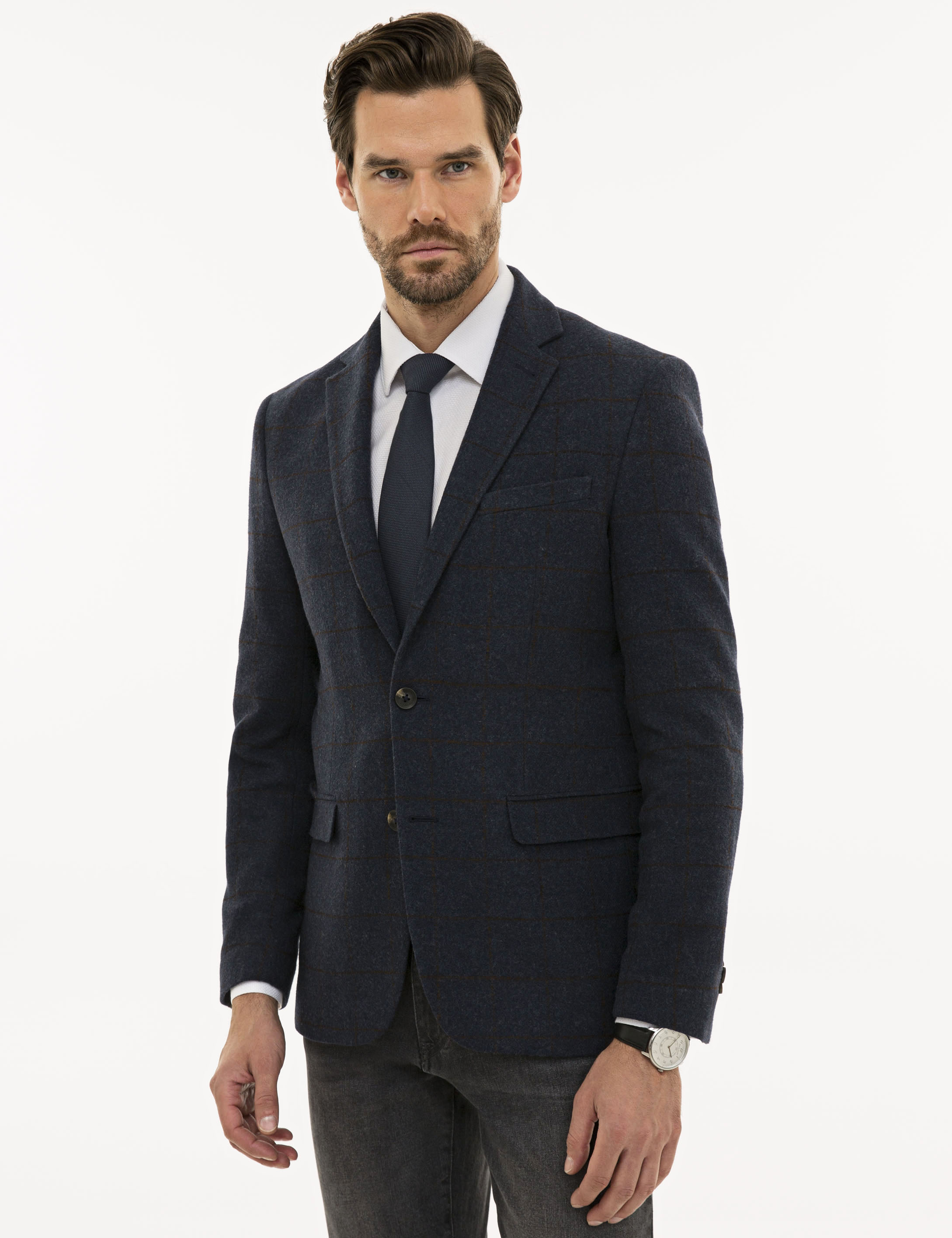 Lacivert Slim Fit Ceket - Image 3