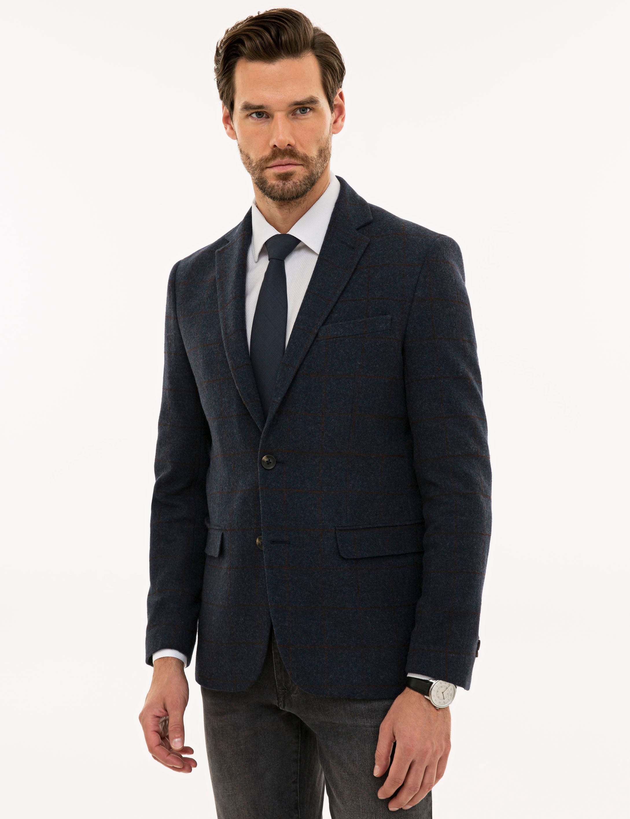 Lacivert Slim Fit Ceket