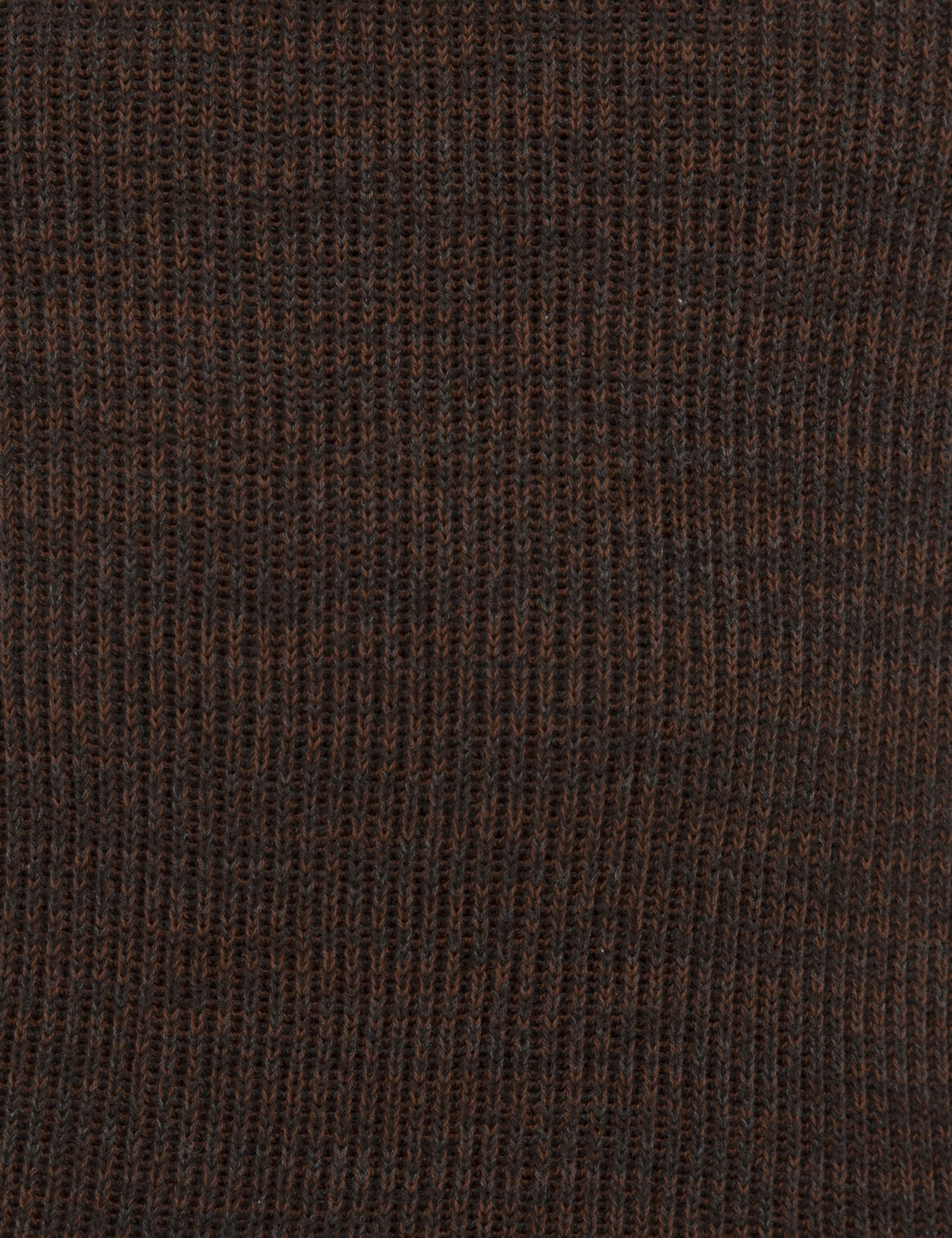 Kahverengi Slim Fit Bisiklet Yaka Triko Kazak