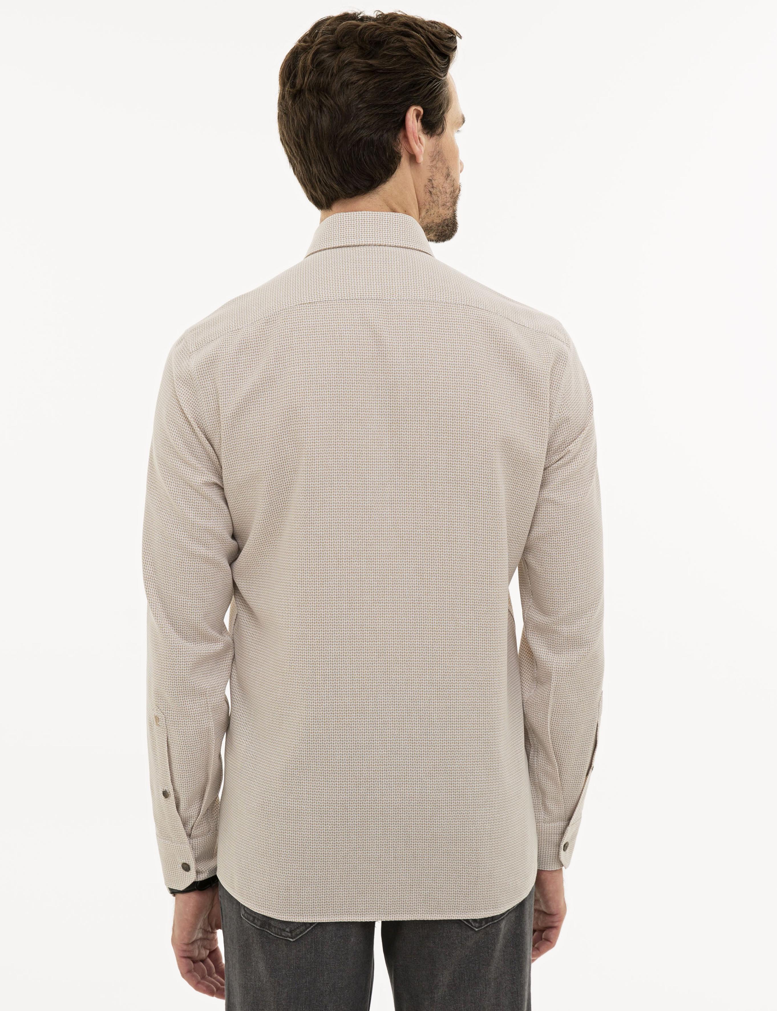 Açık Kahverengi Slim Fit Gömlek