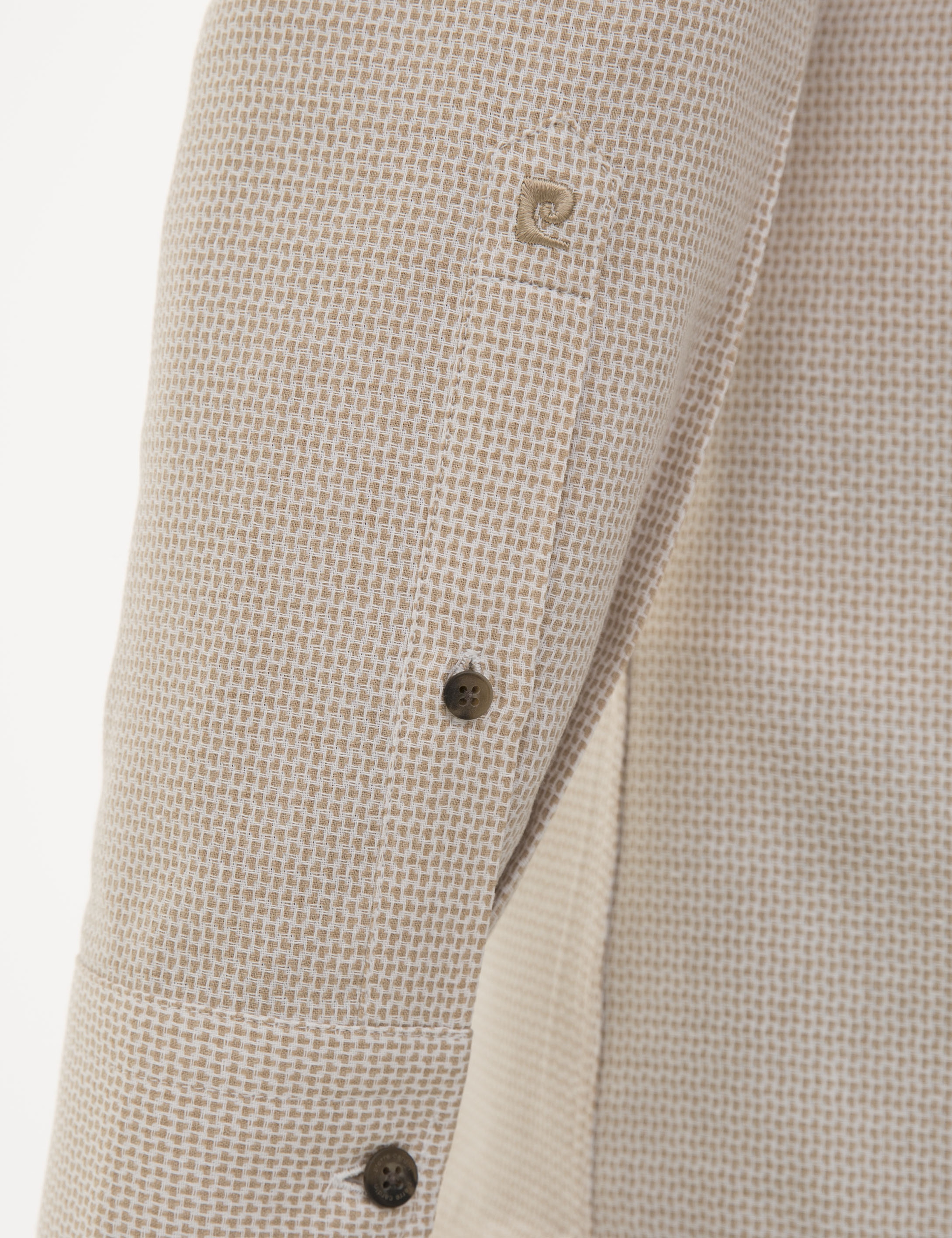 Açık Kahverengi Slim Fit Gömlek - Image 6