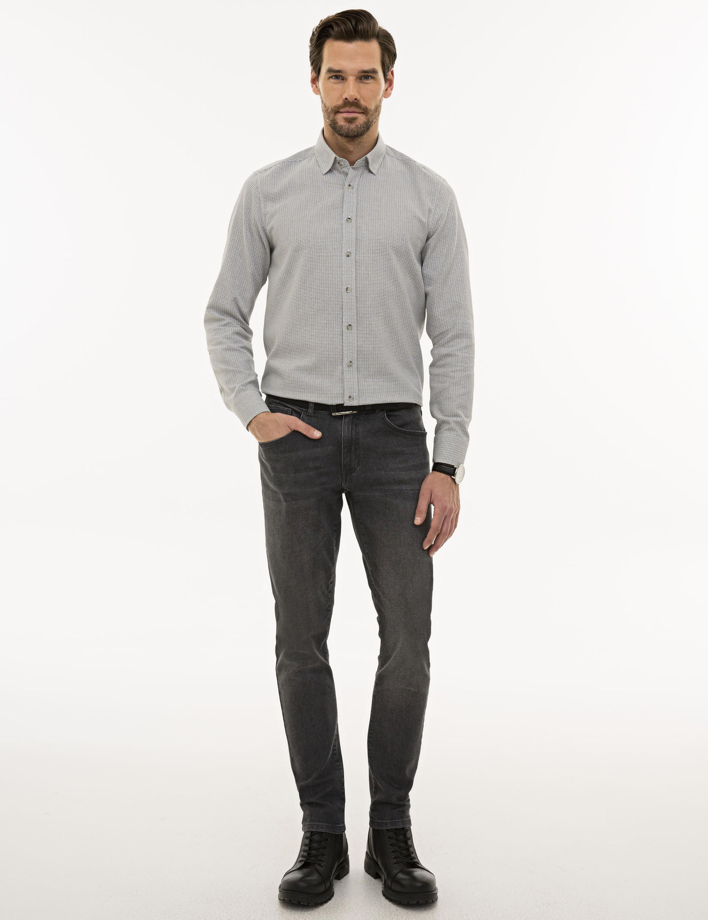 Gri Slim Fit Gömlek