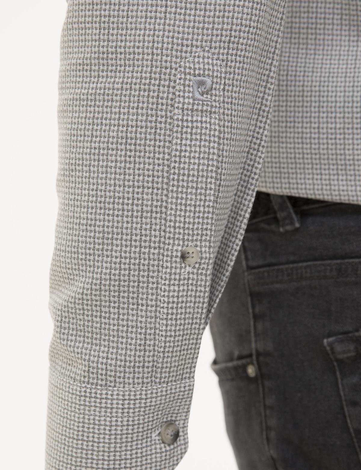 Gri Slim Fit Gömlek - 50233536024