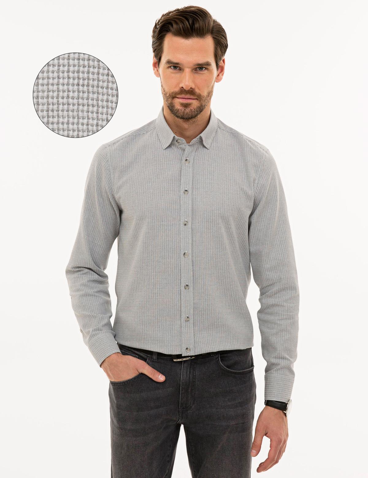 Gri Slim Fit Gömlek