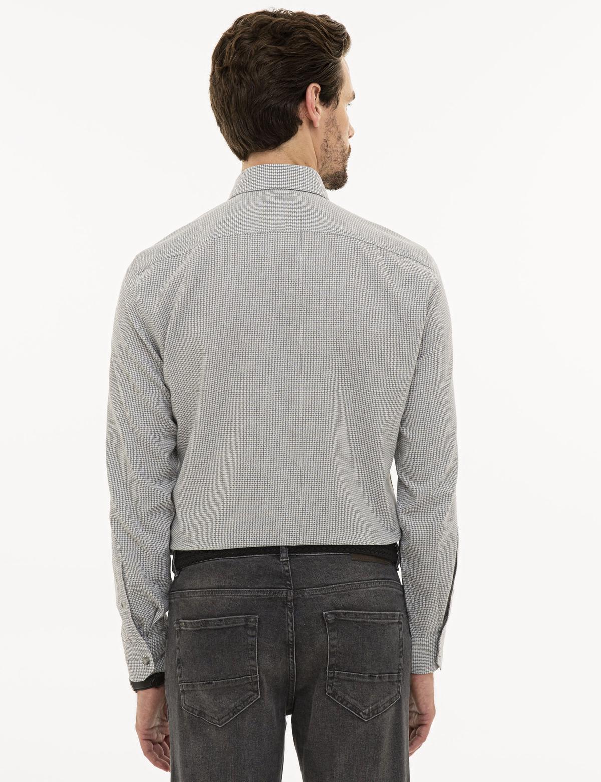 Gri Slim Fit Gömlek - 50233536024