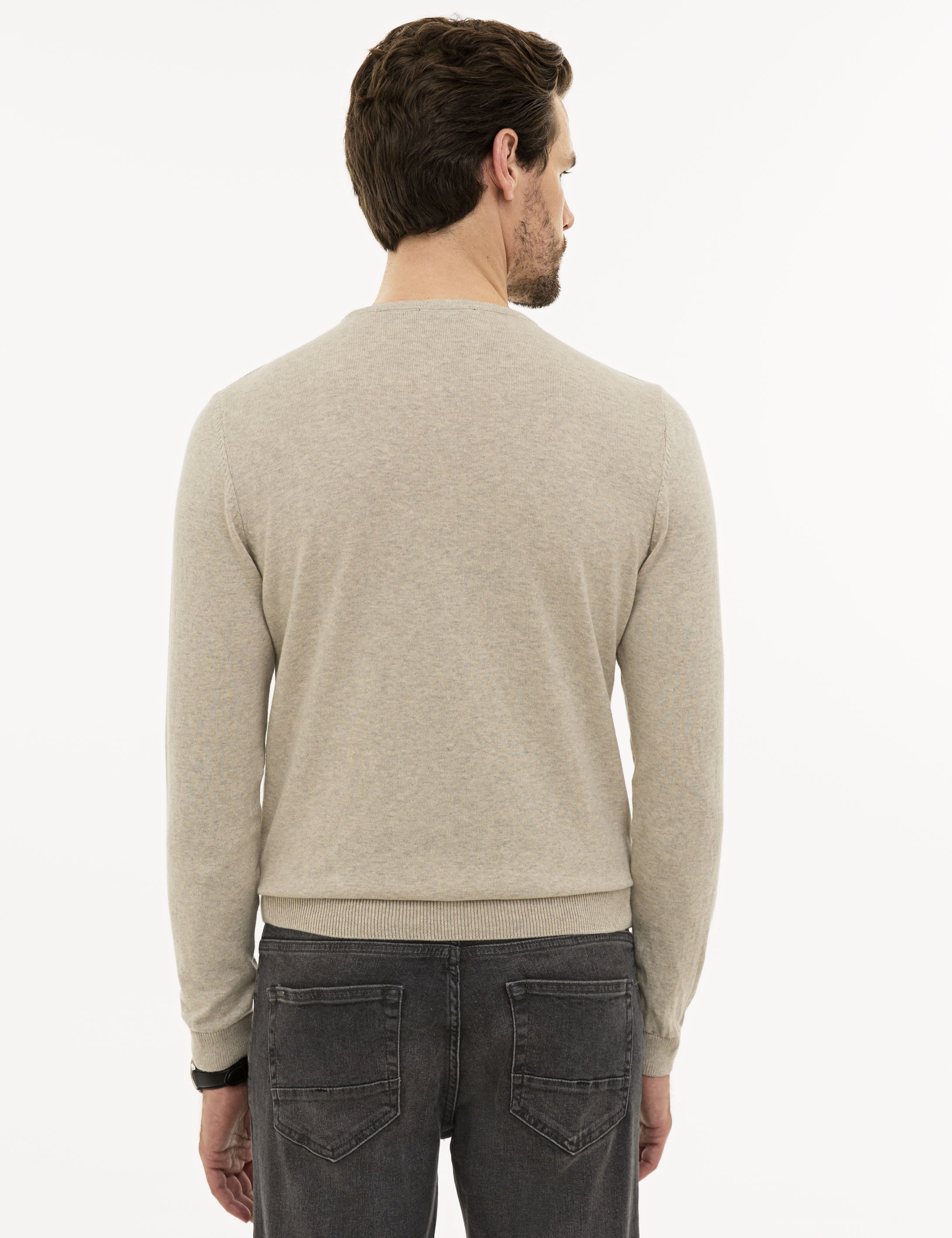 Kum Melanj Slim Fit Triko Kazak - Image 4