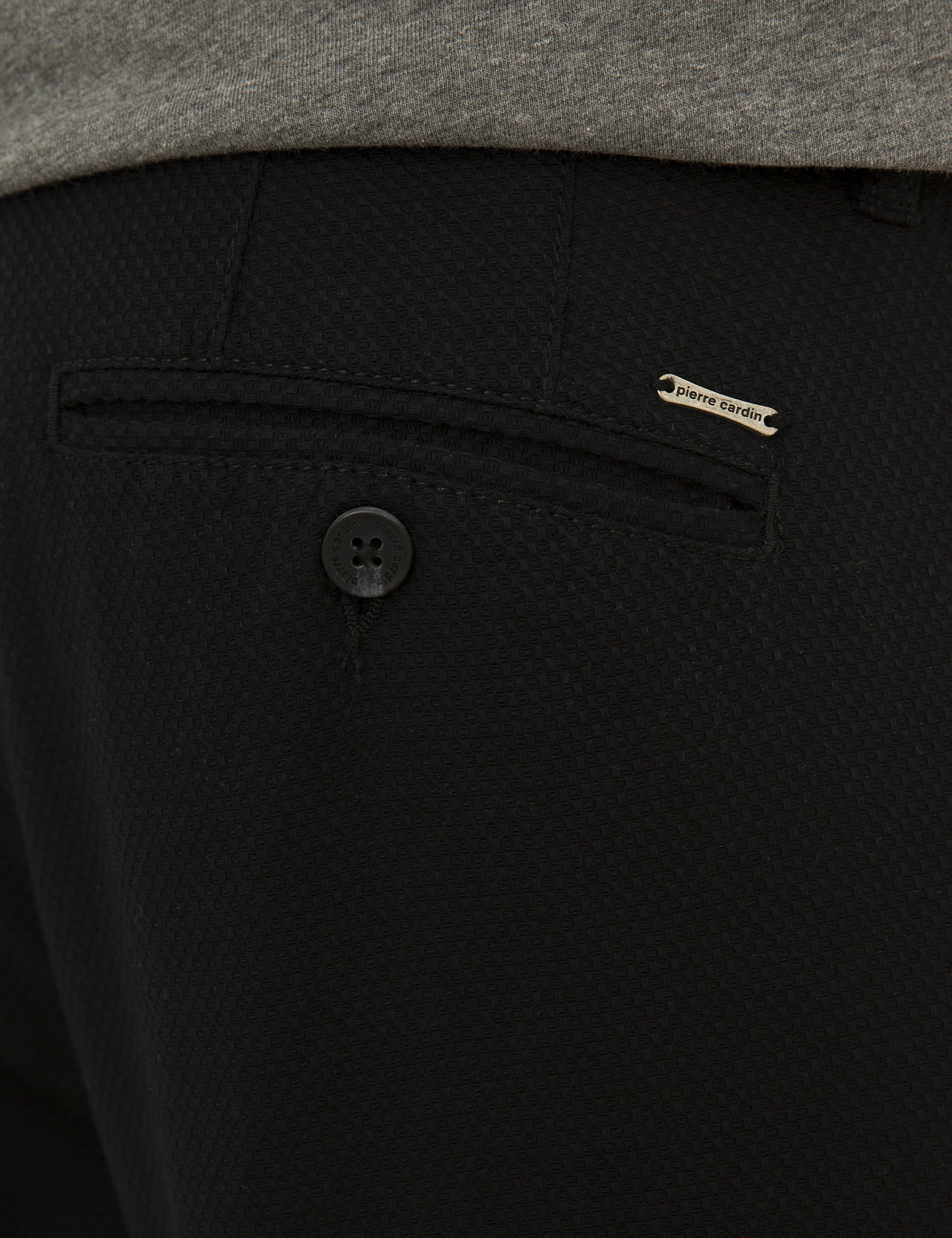 Siyah Slim Fit Chino Pantolon - Image 4