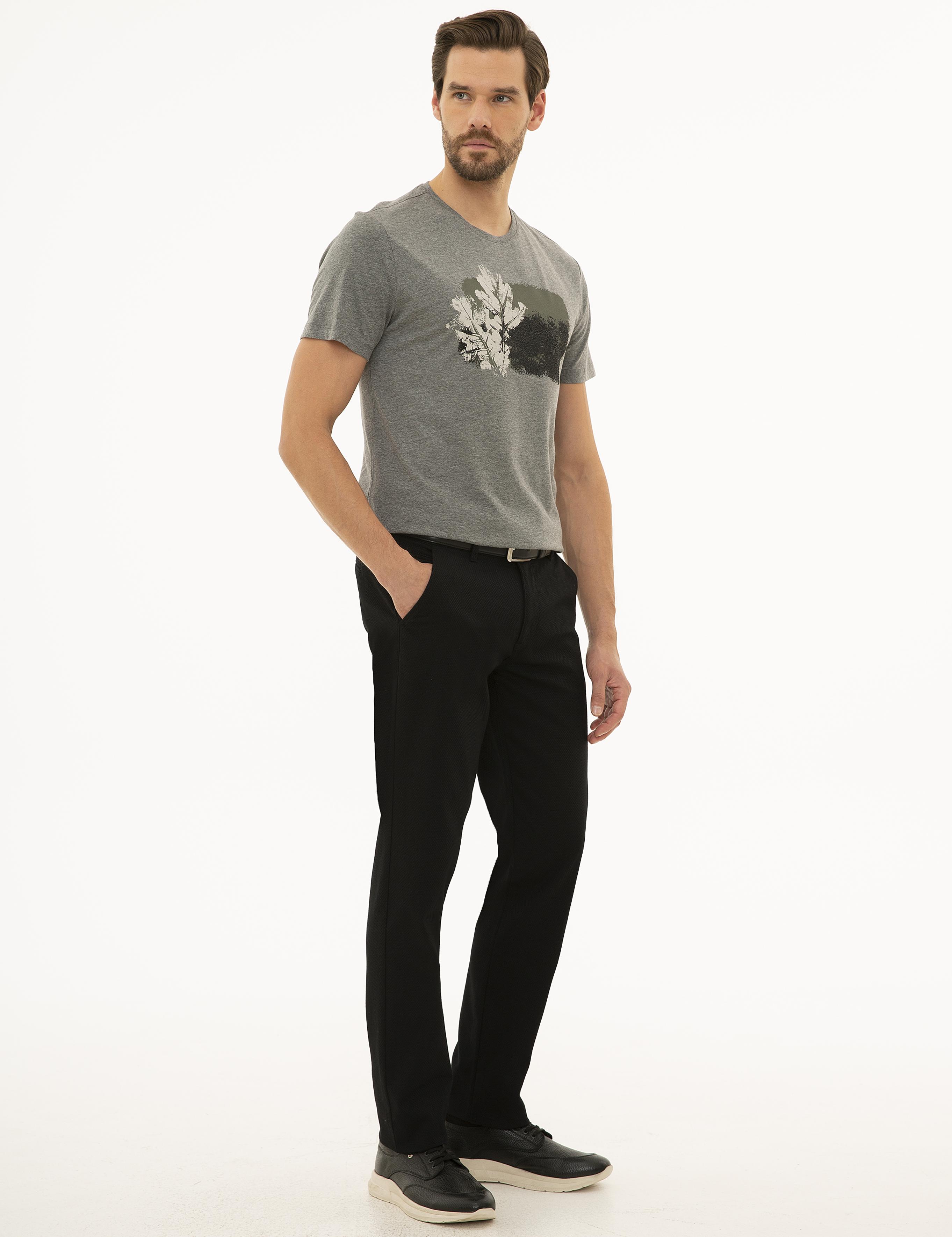 Siyah Slim Fit Chino Pantolon