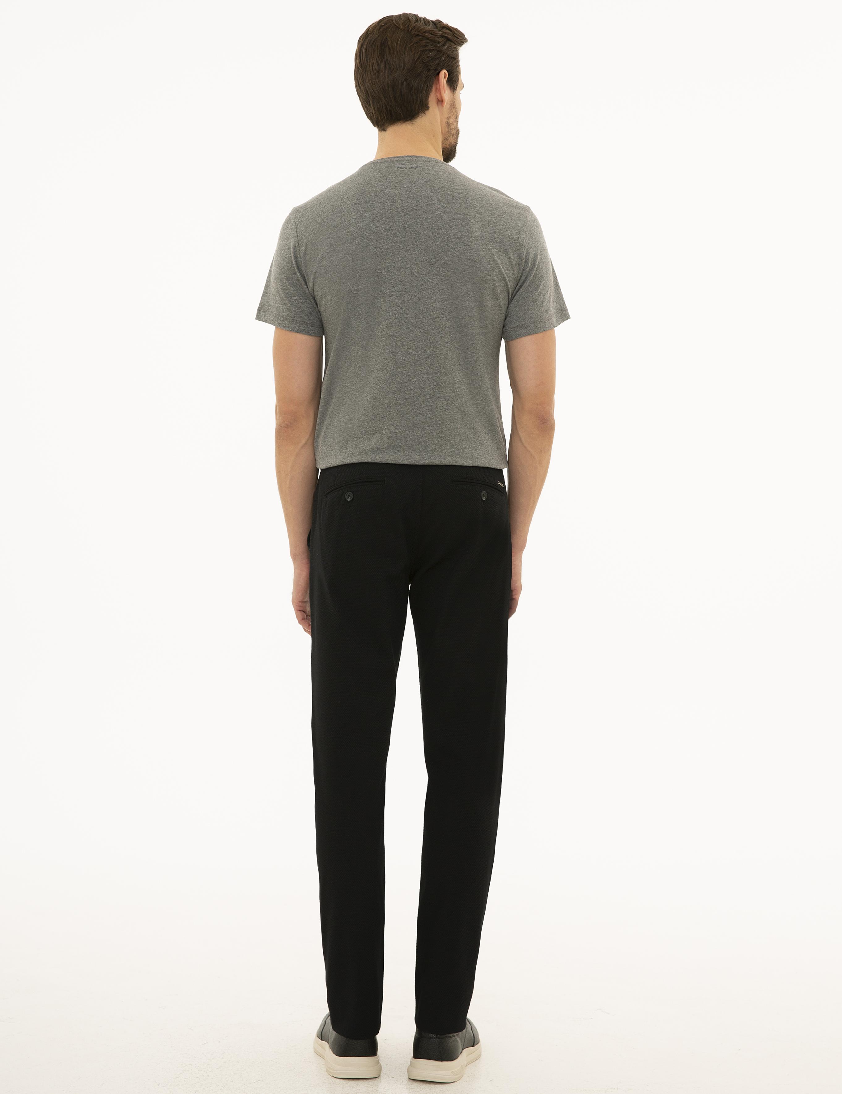 Siyah Slim Fit Chino Pantolon
