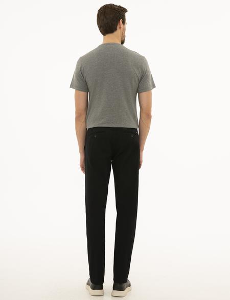 Siyah Slim Fit Chino Pantolon - 50227134113