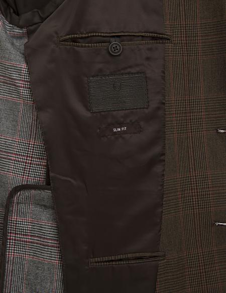 Kahverengi Slim Fit Ceket - 50225490080