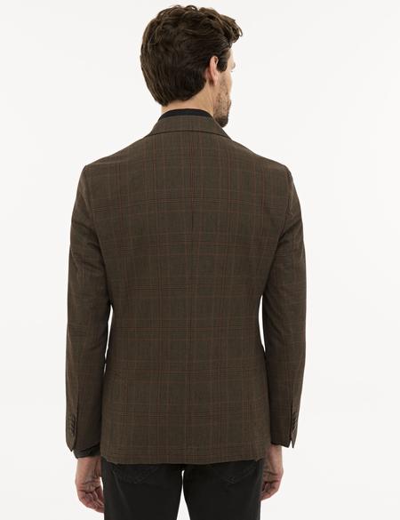 Kahverengi Slim Fit Ceket - 50225490080