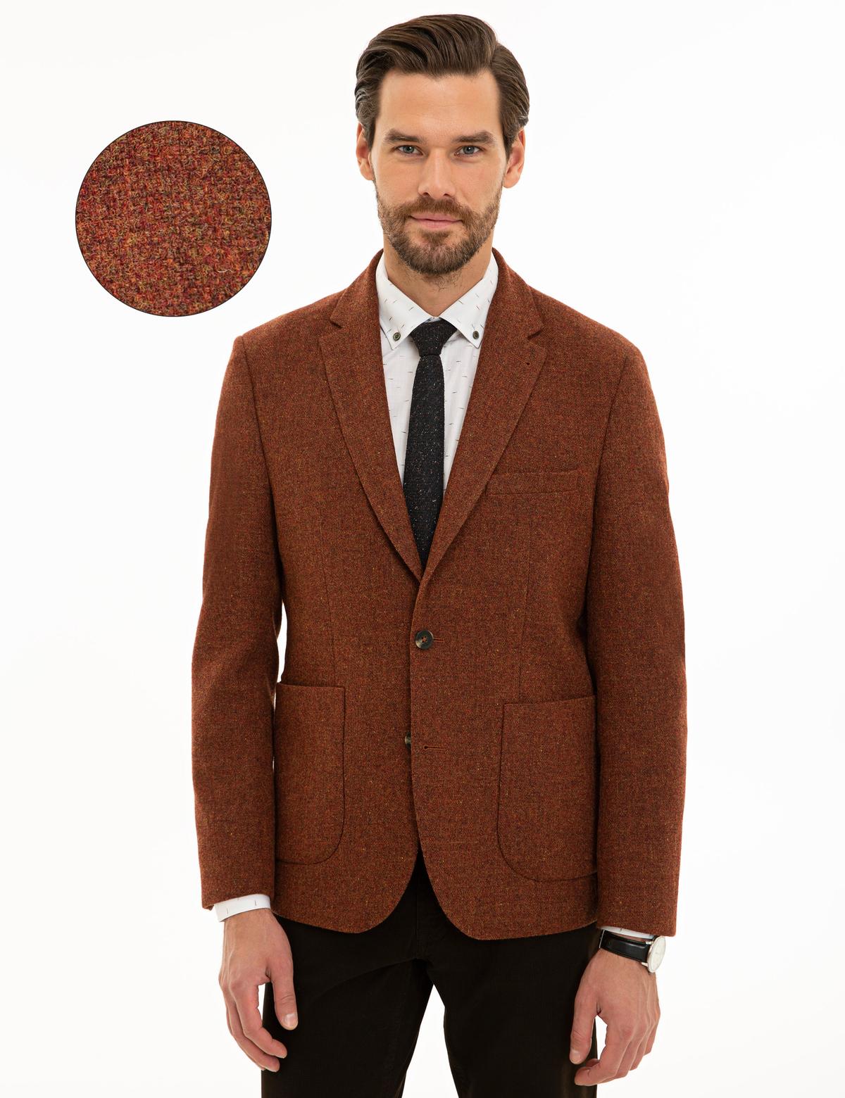 Kiremit Slim Fit Ceket