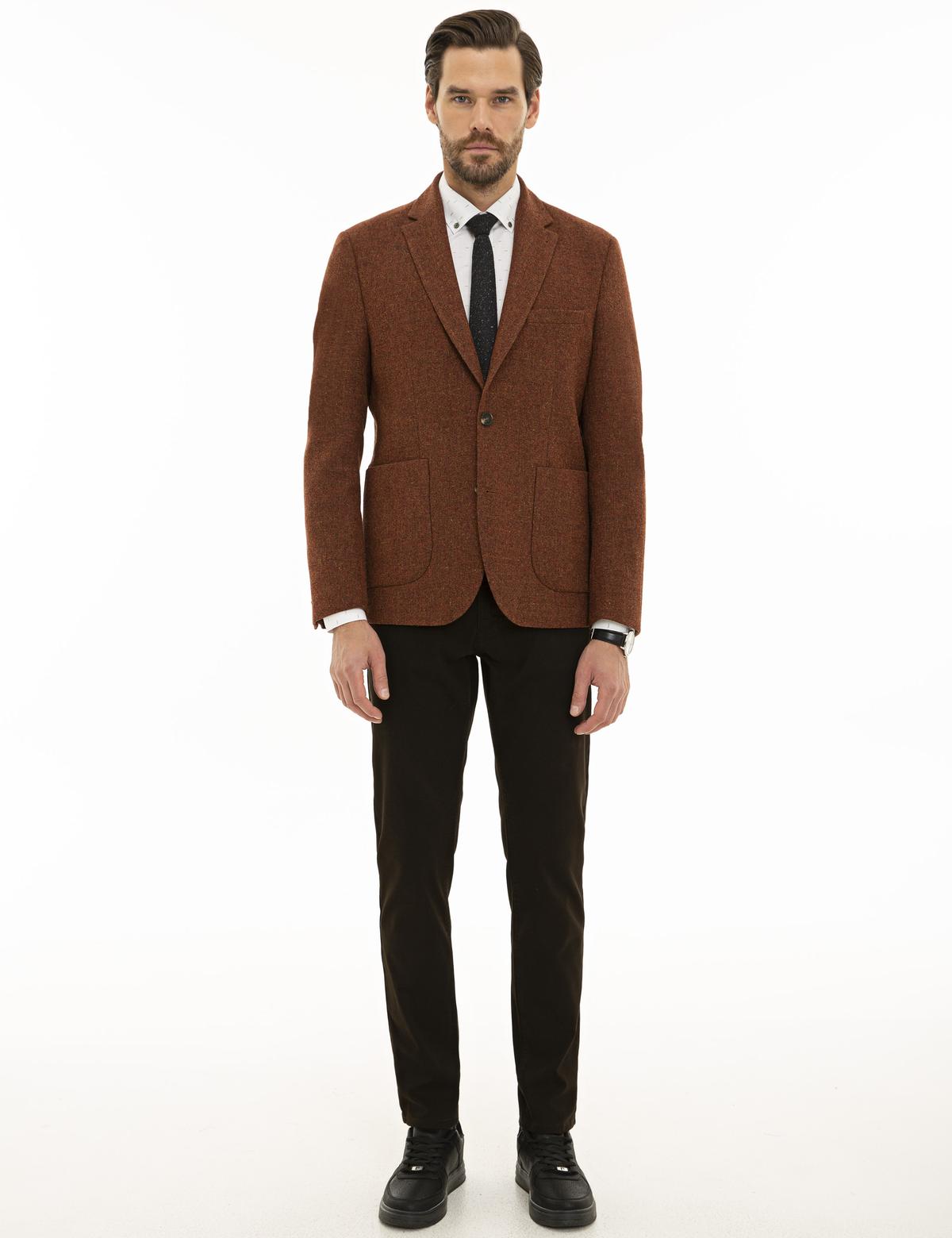 Kiremit Slim Fit Ceket - 50229304020