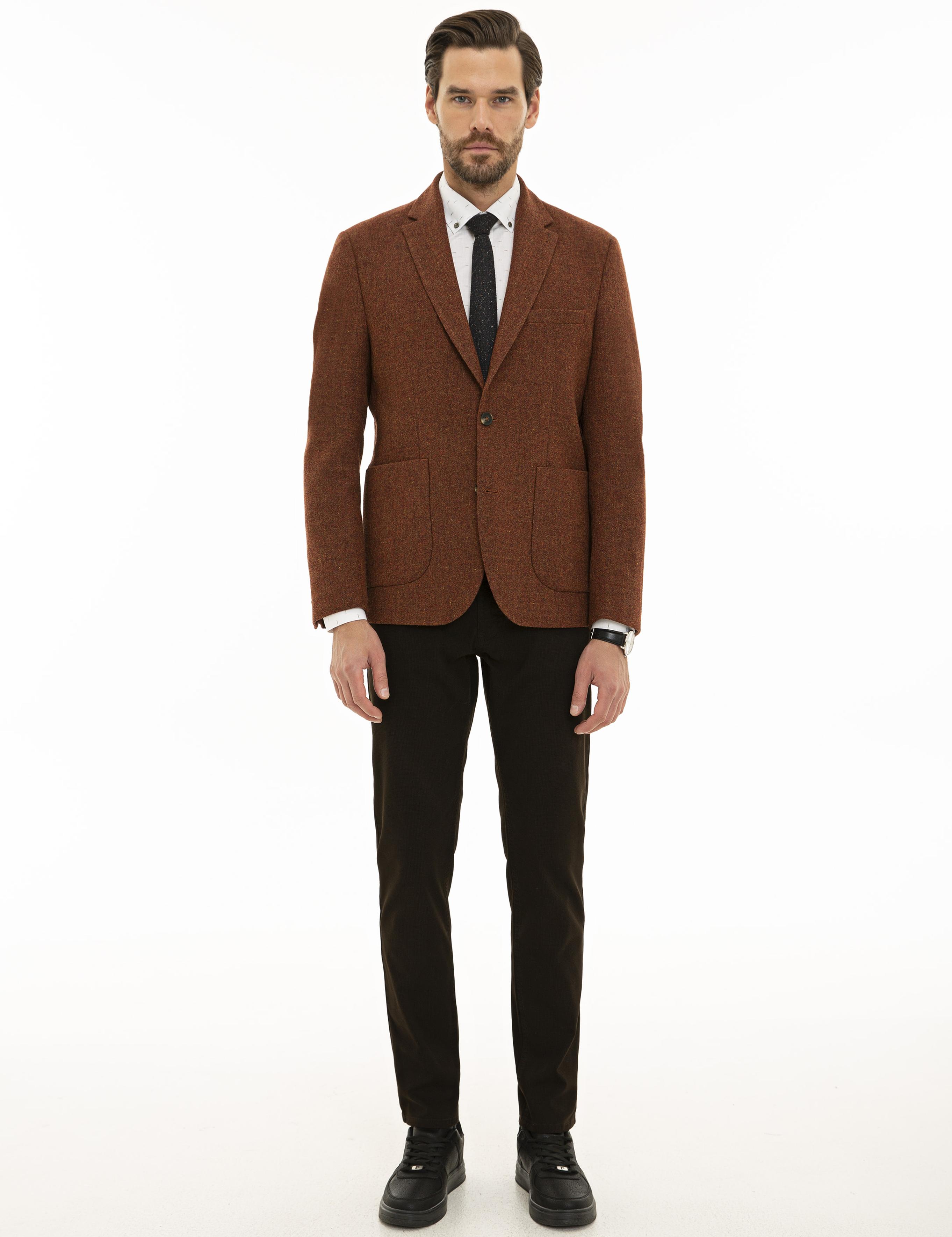 Kiremit Slim Fit Ceket