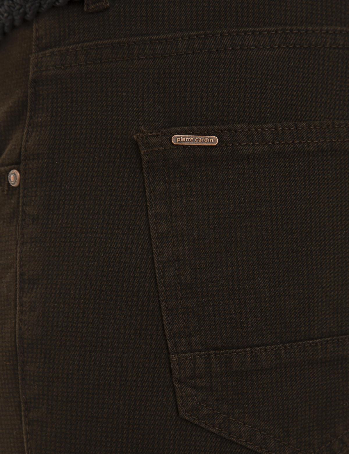 Koyu Kahverengi Slim Fit Kanvas Pantolon - 50229216058