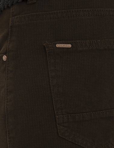 Koyu Kahverengi Slim Fit Kanvas Pantolon
