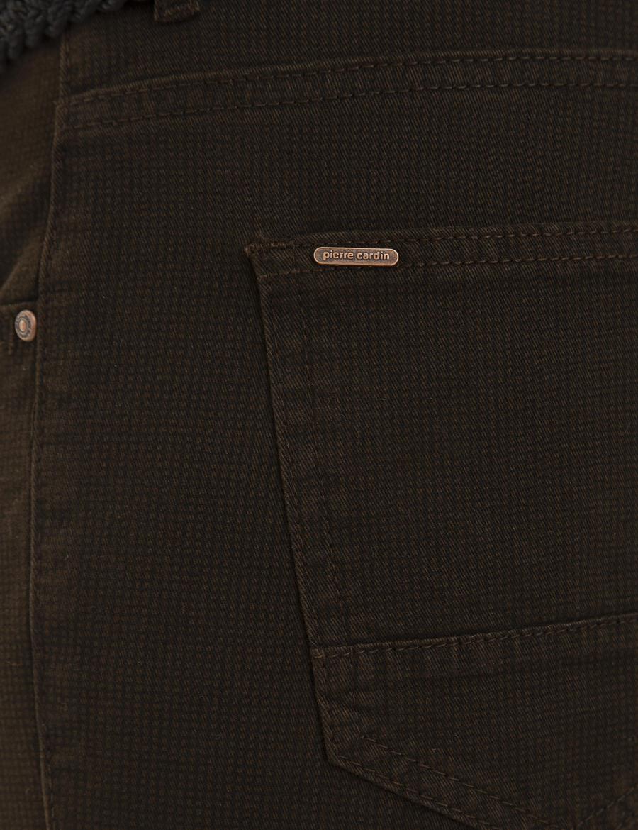Koyu Kahverengi Slim Fit Kanvas Pantolon