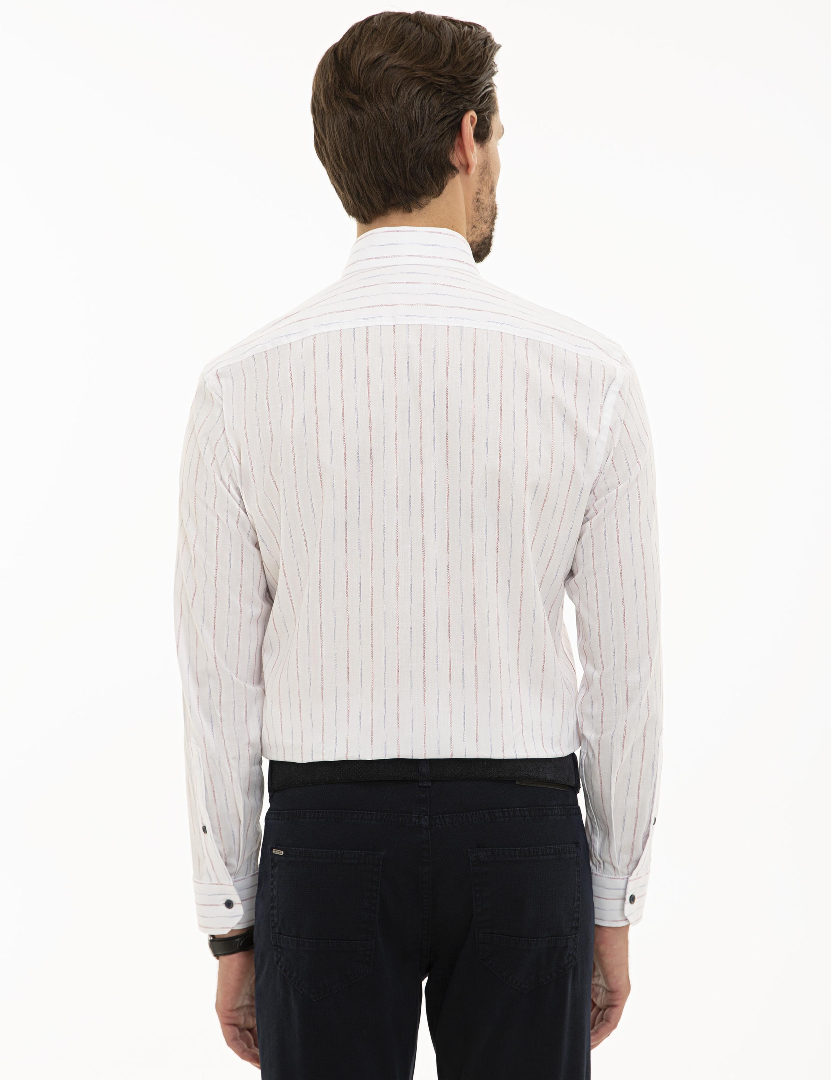 Bordo Slim Fit Uzun Kollu Gömlek