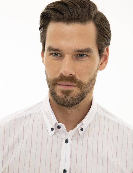 Bordo Slim Fit Uzun Kollu Gömlek - 50230246003