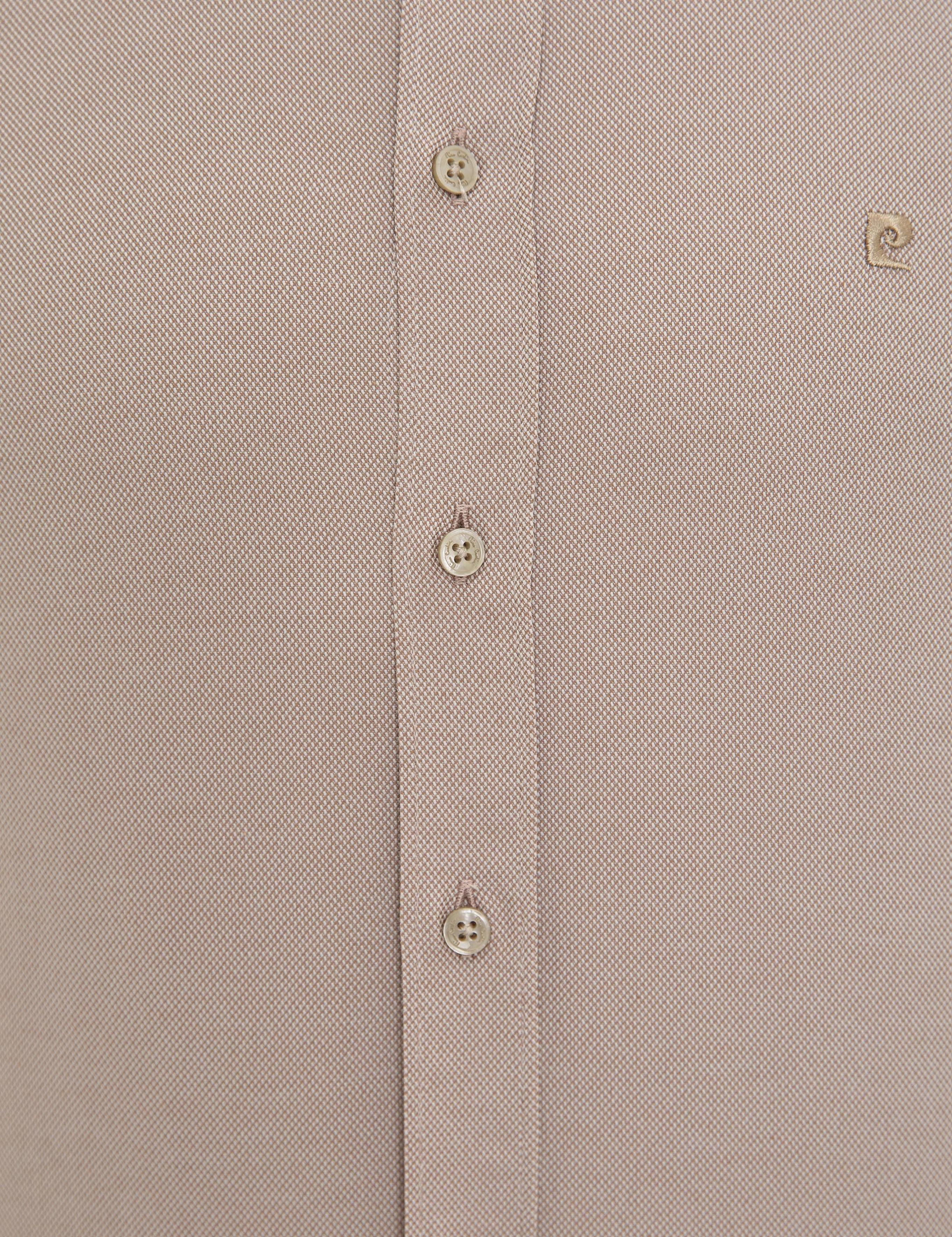 Açık Kahverengi Slim Fit Oxford Gömlek