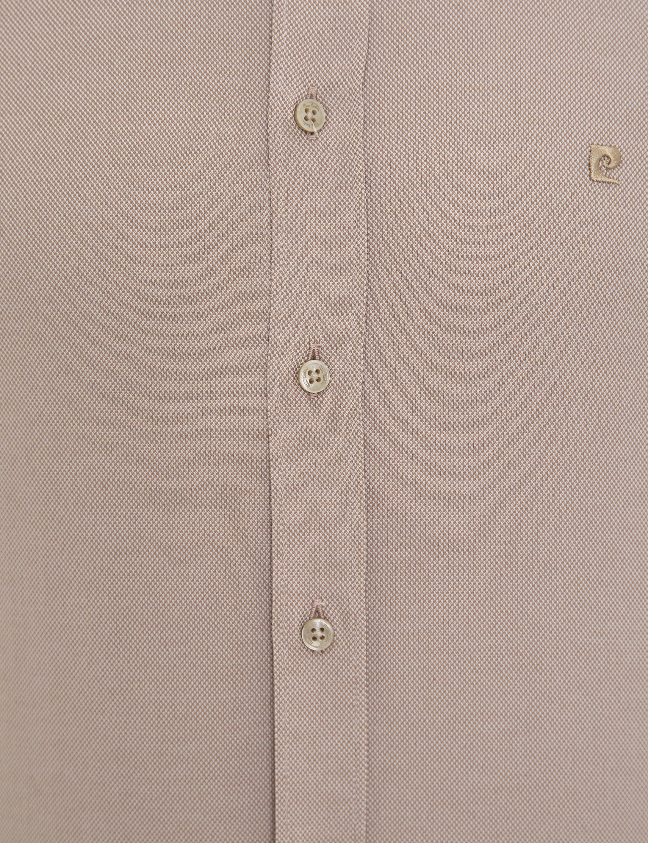 Açık Kahverengi Slim Fit Oxford Gömlek - Image 6
