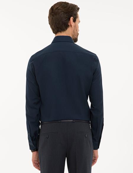 Lacivert Slim Fit Oxford Gömlek - 50233534019