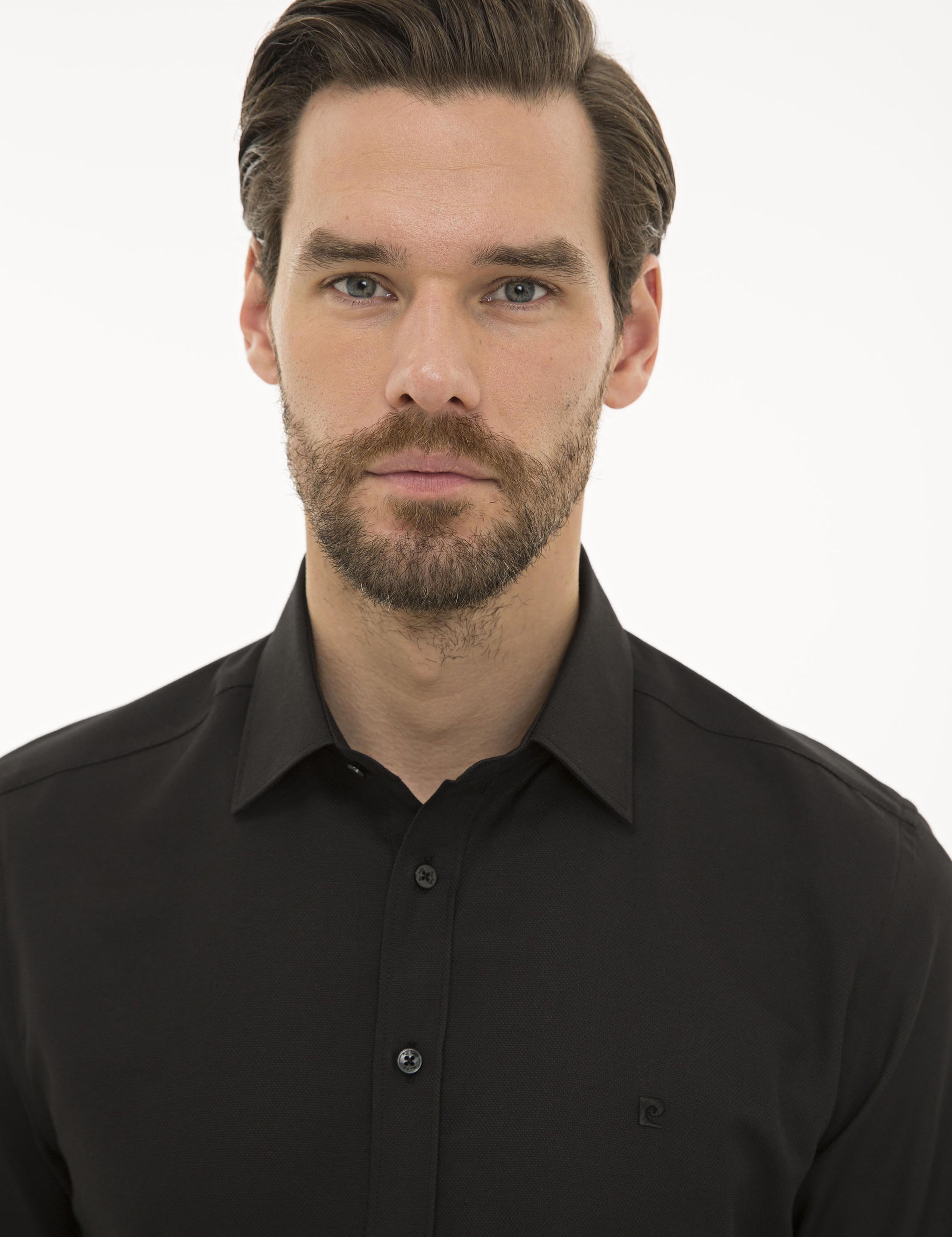 Siyah Slim Fit Oxford Gömlek