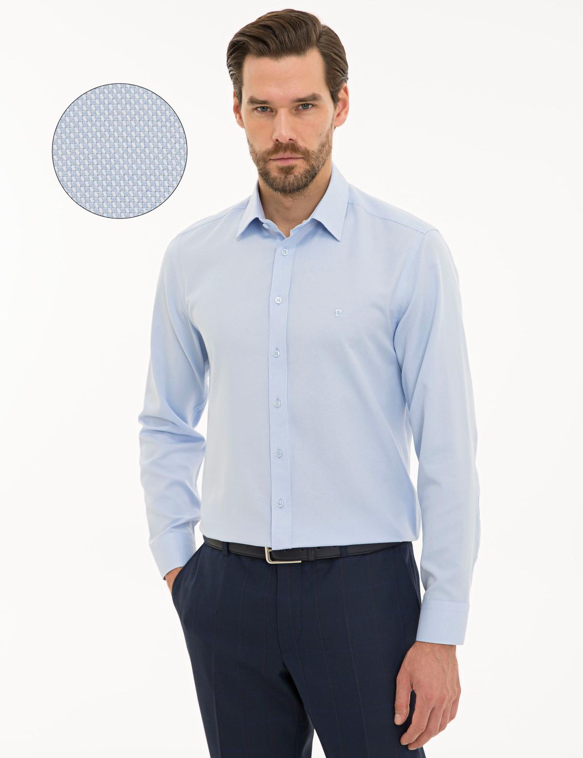 Açık Mavi Slim Fit Oxford Gömlek