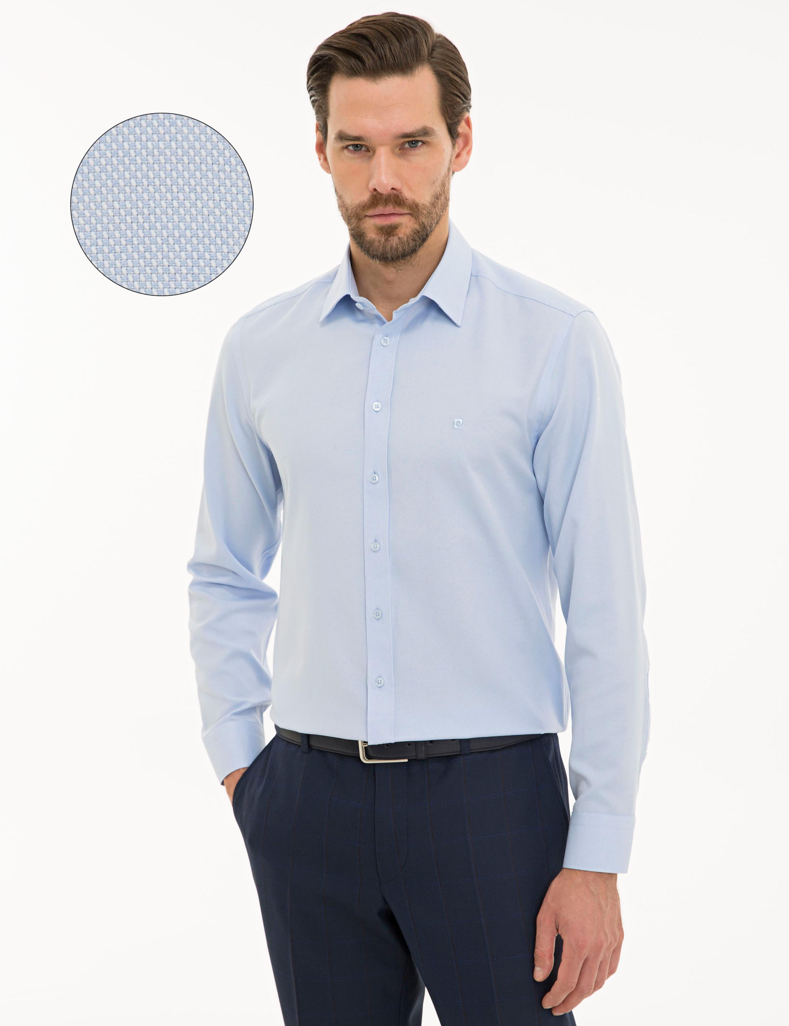 Açık Mavi Slim Fit Oxford Gömlek