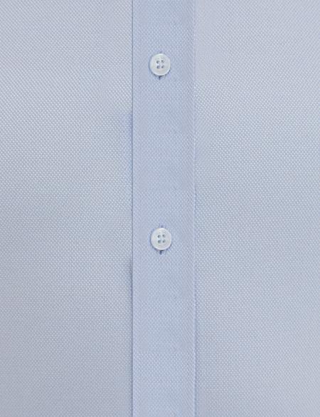 Açık Mavi Slim Fit Oxford Gömlek - 50233546002
