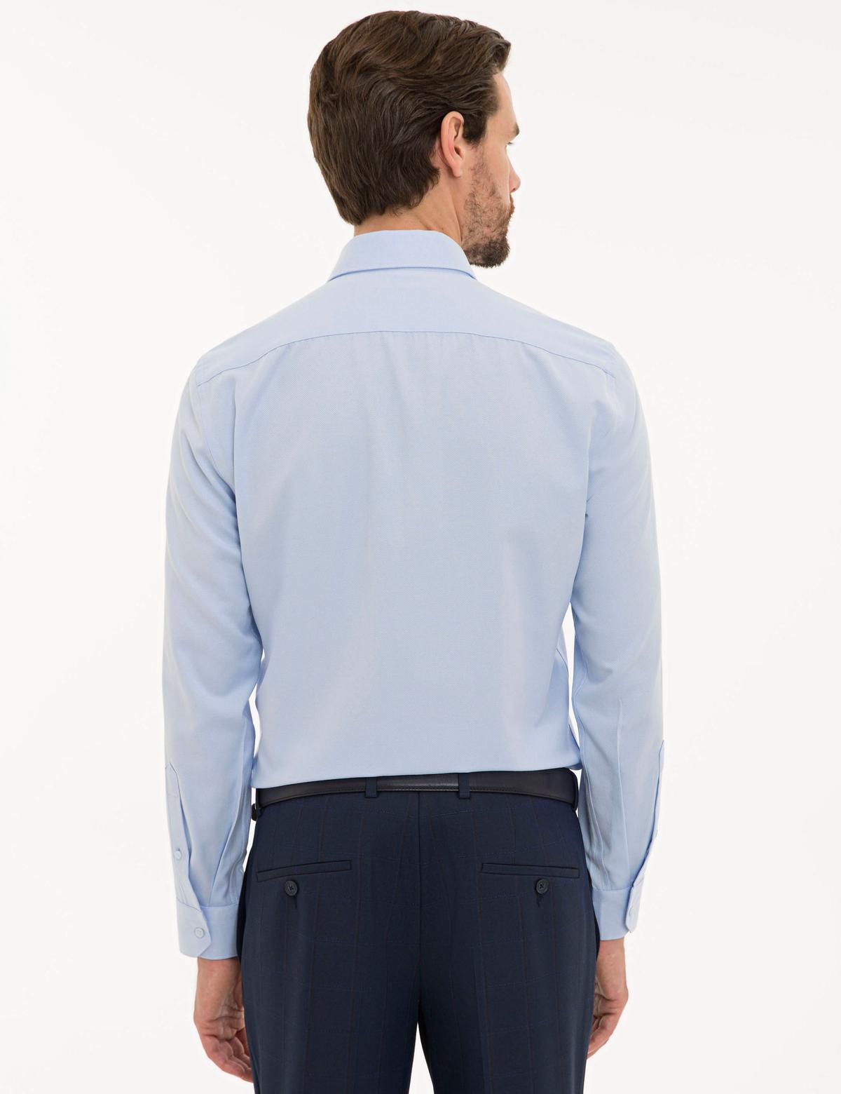 Açık Mavi Slim Fit Oxford Gömlek - 50233546002